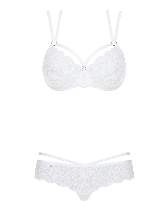 Bielizna-860-SET-2 komplet 2-częściowy biały  S/M