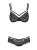 Bielizna-860-SET-1 komplet 2-częściowy czarny  S/M