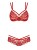 Bielizna-860-SET-3 komplet 2-częściowy czerwony L/XL