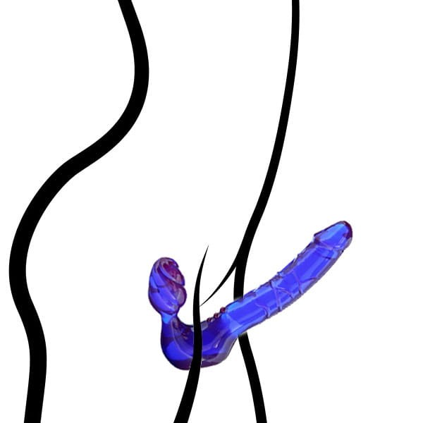 Strap-On bez pasków Podwójne dildo dla Pań1