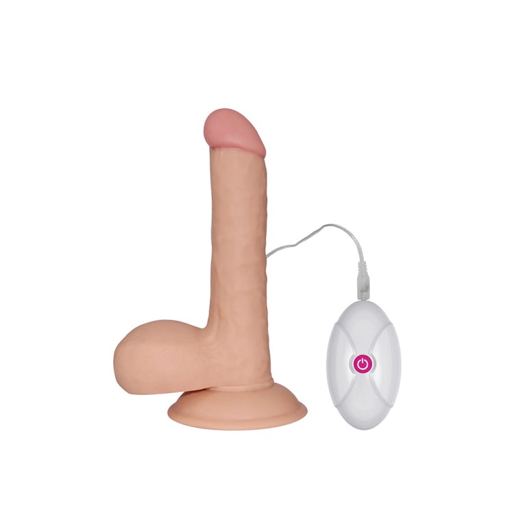 Wibrator realistyczny kształt Naturalny penis 18 cm-1