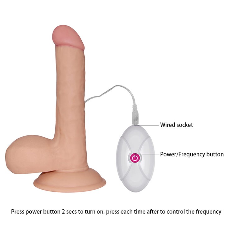 Wibrator realistyczny kształt Naturalny penis 18 cm-2