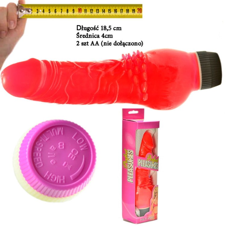 Wibrator żelowy z wypustkami 18,5 cm-3