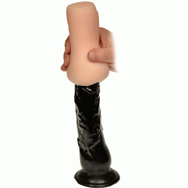 Duży czarny penis z przyssawką 20,3 cm-2