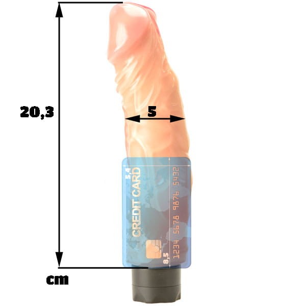 Duży wibrator żelowy Kształt grubego penisa Średnica 5 cm-3