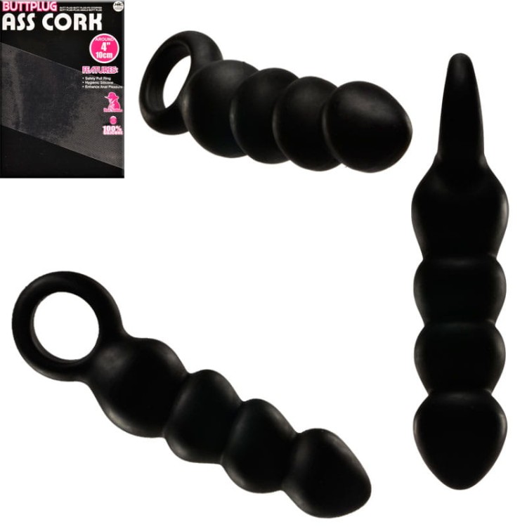 Dildo analne z przewężeniami Silikon medyczny-1