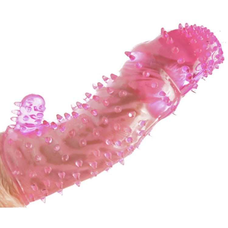 Żelowa nakładka na penisa z miękkimi wypustkami-1