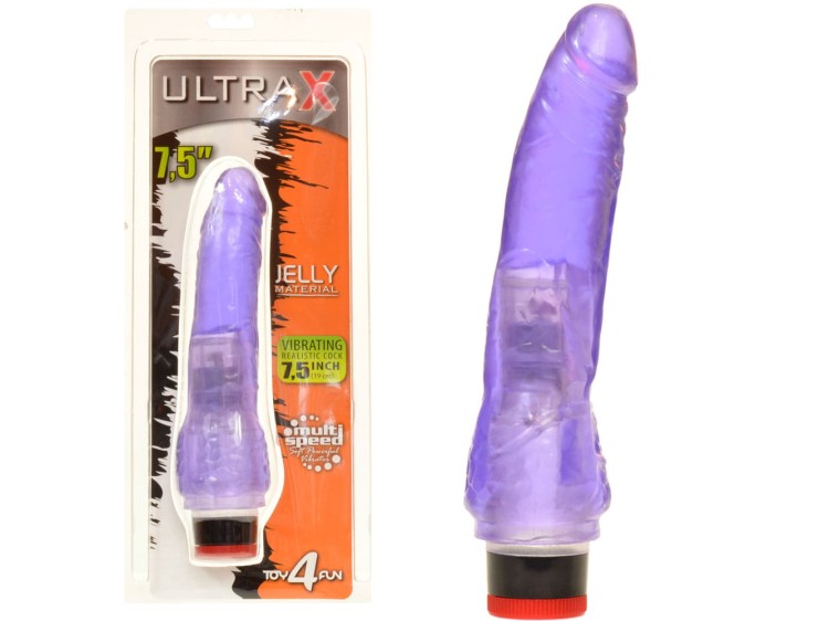 Żelowy sex masażer i wibrator dla kobiet 19 cm Fiolet 4