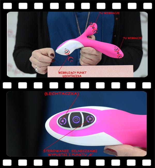 Luksusowy wibrator dla pań Dwie strefy masażu-8