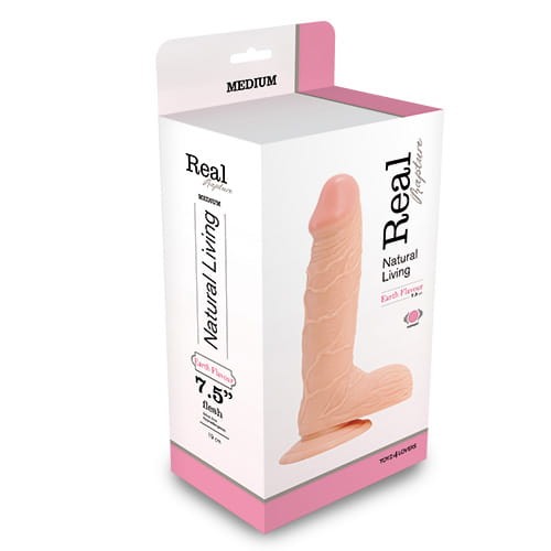 Wibrator na przyssawce Kształt penis z jądrami 21,5 cm-1