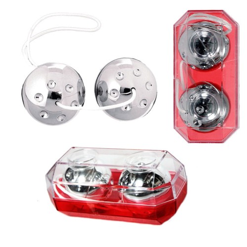 Orgazmowe kulki gejszy Srebrne metalizowane-1