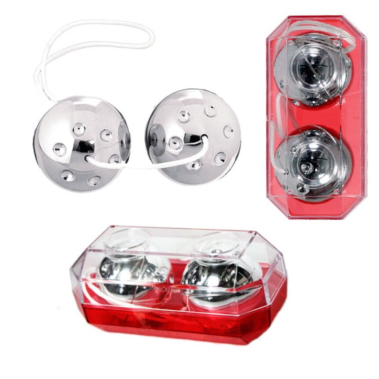 Orgazmowe kulki gejszy Srebrne metalizowane-1