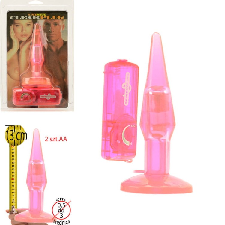 Wąski korek analny z wibracjami na pilota-1