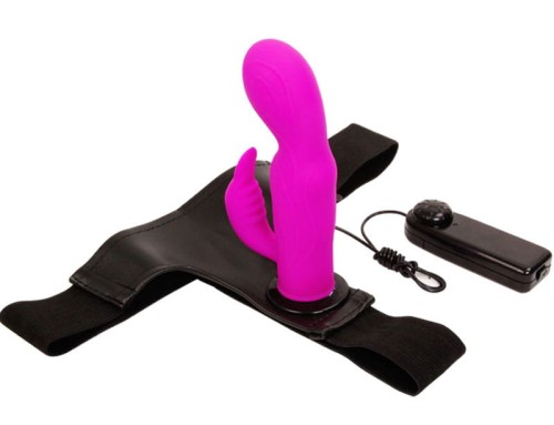 Strap-On Wibrator dla pań Penetracja i stymulacja łechtaczki-1