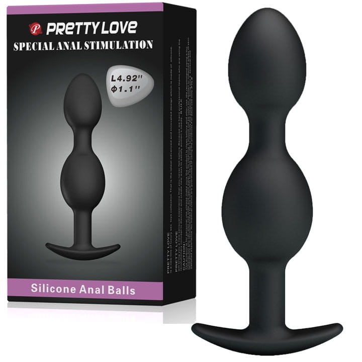 Prettylove Korek analny z dwoma kulkami