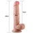 Penis z ruchomą skórą Miękkie dildo z jądrami-8