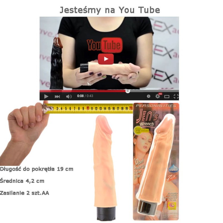 Elastyczny wibrator naturalny 19 cm-2