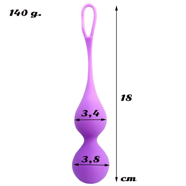 Kulki kegla Całe z silikonu  Ciężkie 140 g Fiolet