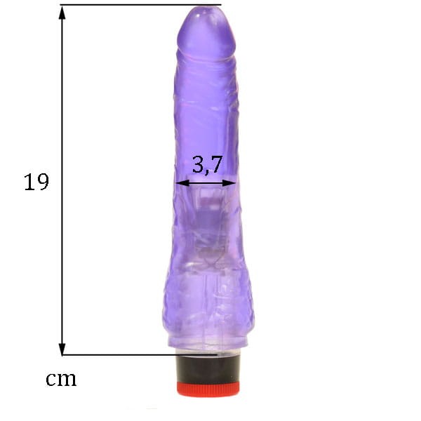 Żelowy sex masażer i wibrator dla kobiet 19 cm Fiolet 3