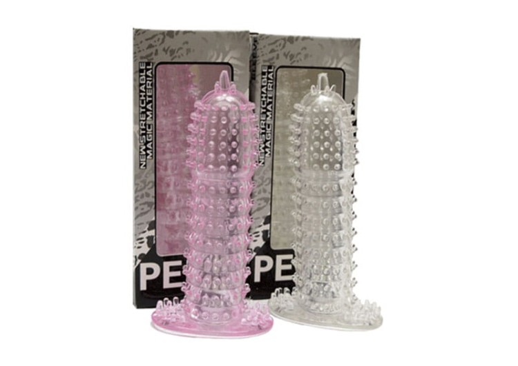 Żelowa nakładka na penisa Miękkie drażniące wypustki