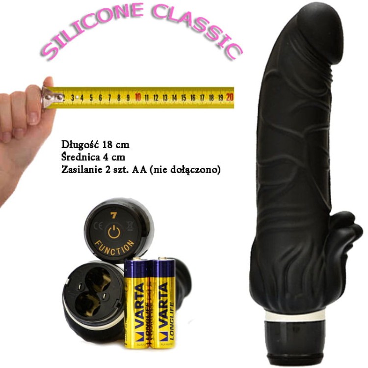 Wibrator dla kobiet Silikon medyczny 18 cm-1