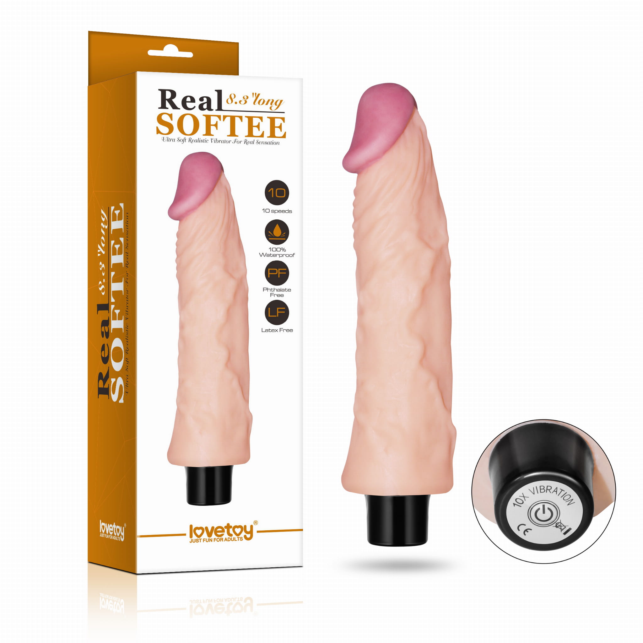 Wibrator realistyczny 10 funkcji wibracji 21 cm