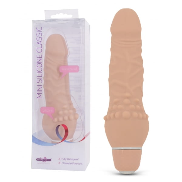 Wibrator silikonowy cielisty Mały 13.8 cm