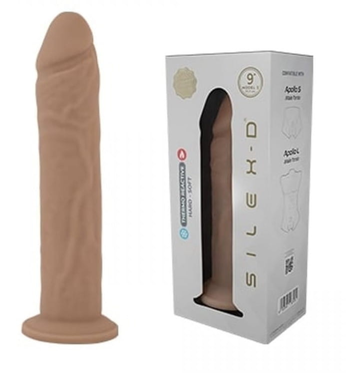 Penis 22,9 cm Miękki na zewnątrz Twardy w środku