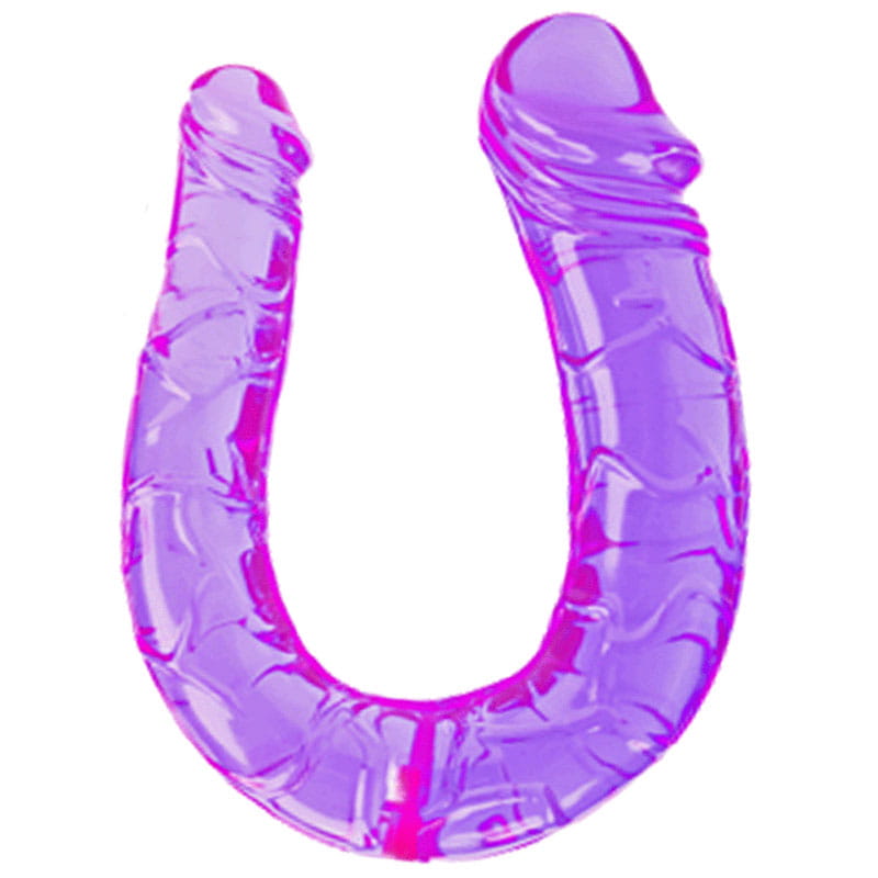 Dwustronny mini penis Elastyczne żelowe dildo