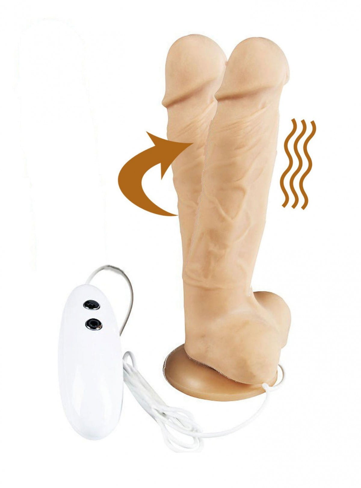 Wibrator z rotacją główki Cyber skóra 