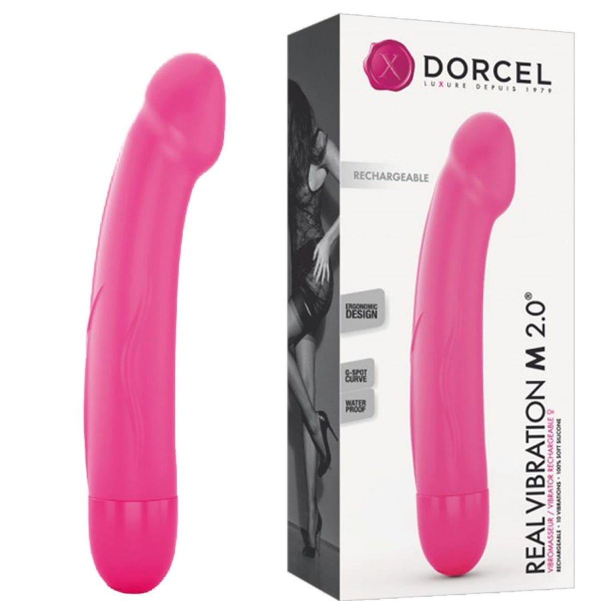 Wibrator Gładki silikon 10 Mocnych wibracji 18 cm
