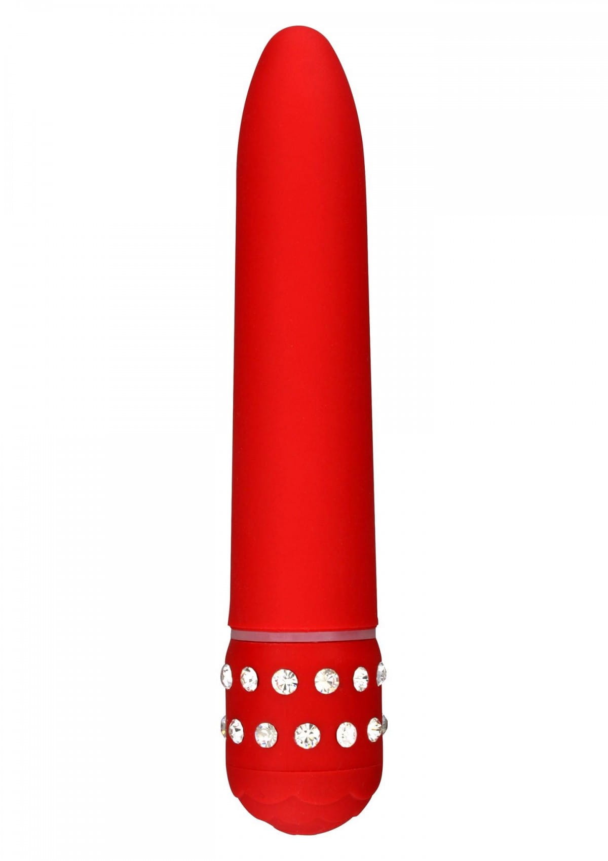 Gładki twardy wibrator Łechtaczkowy Diamentowy Red