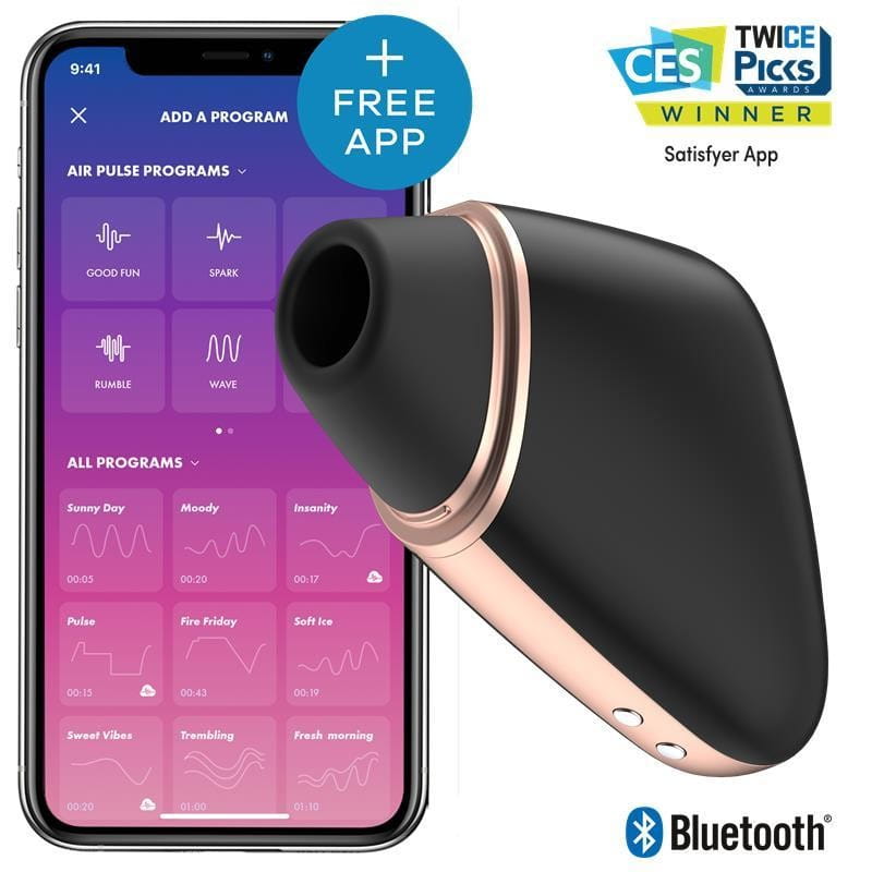 Satisfyer Stymulator Ssanie wibracje Aplikacja