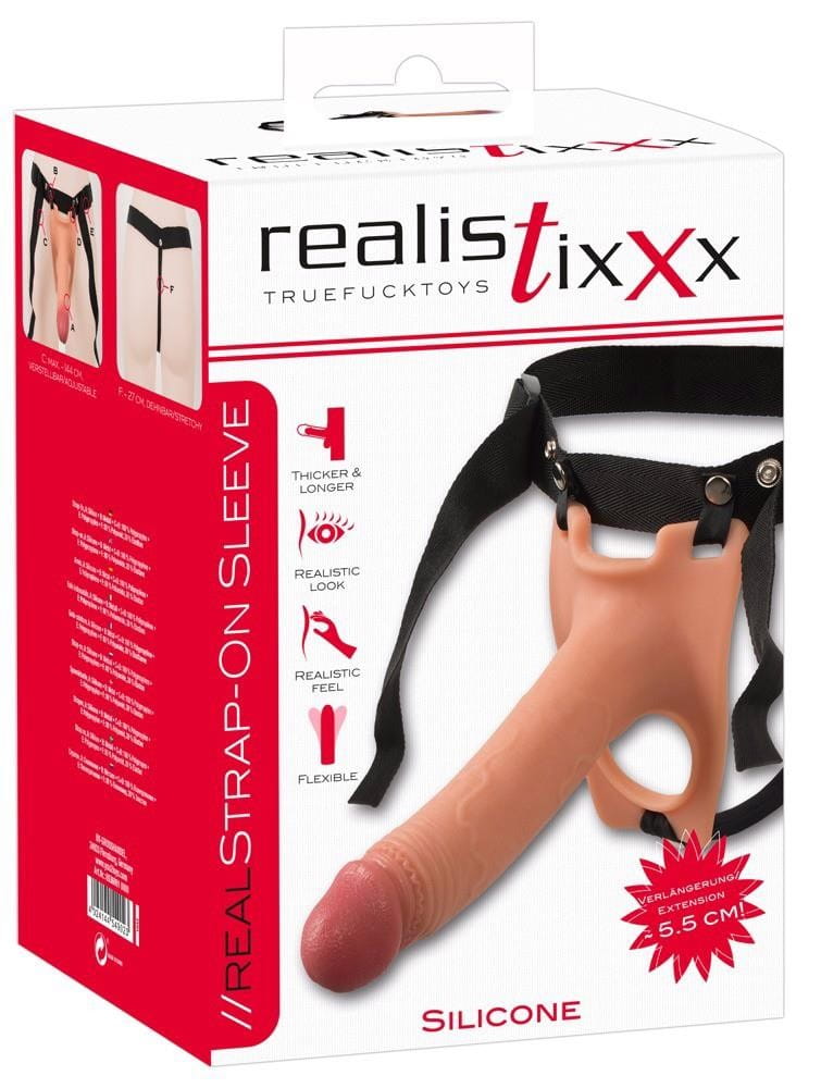 Realistixxx Penis na paskach Strap-On + 5 cm