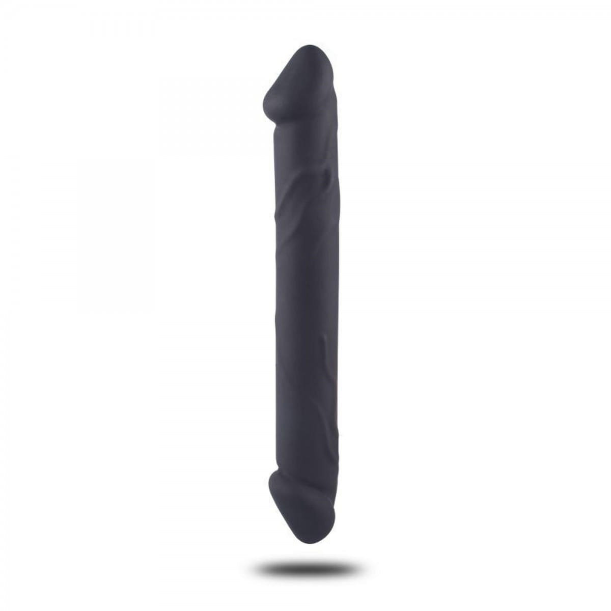Dwustronne silikonowe dildo Czarny penis 23/4 cm