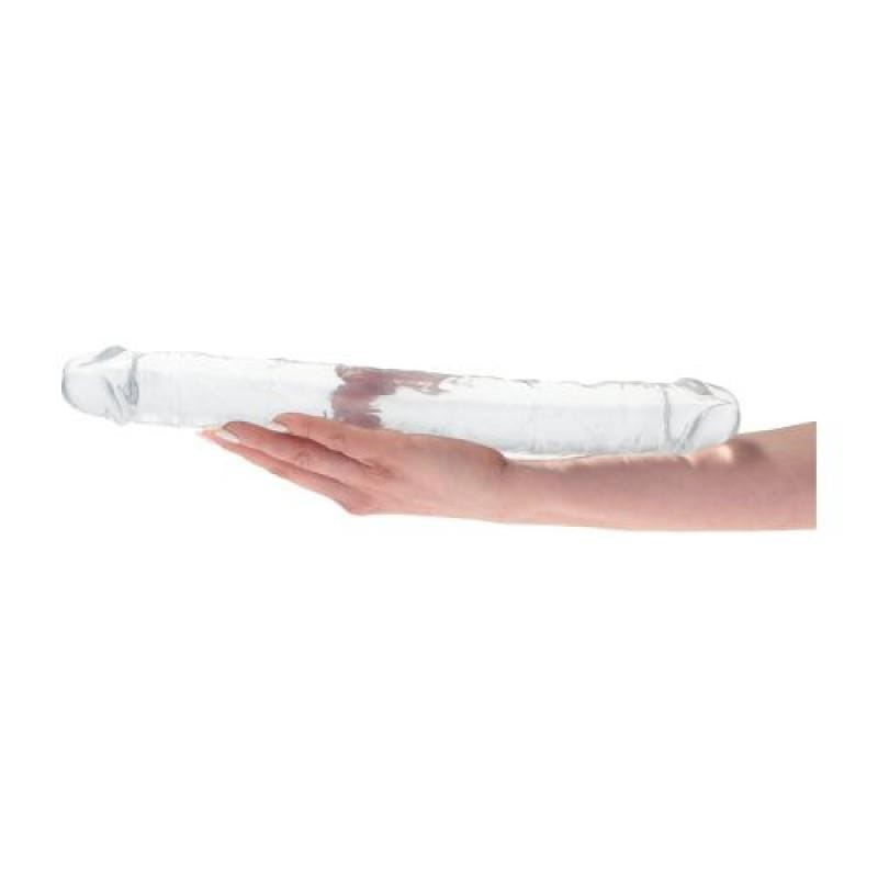 Dildo dla dwojga Krystaliczny penis 43/4 cm