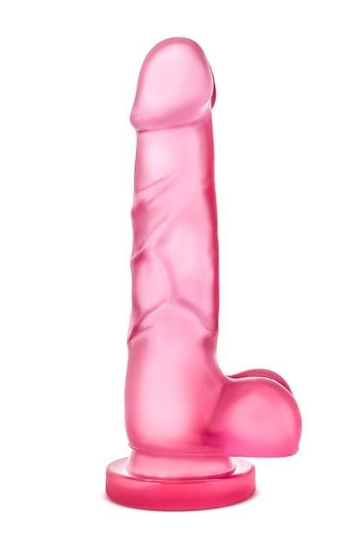 Przyjemne dildo z jądrami Żelowy penis 15,2/3,2 cm