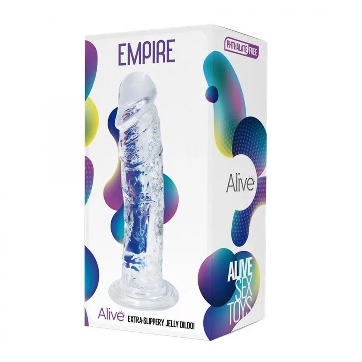 Żelowe bezbarwne dildo Penis 19,3/4,3 cm