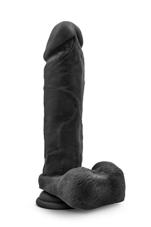 Czarne dildo Penis z jądrami 24 cm