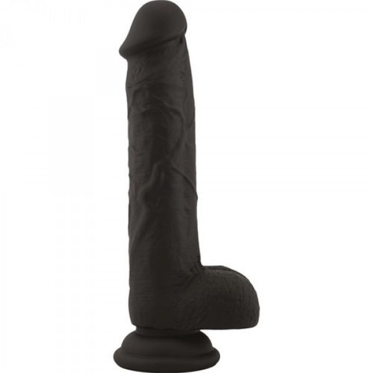 Dildo z silikonu Wysokość 21,6 cm Czarny