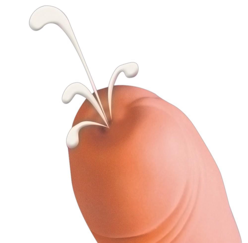 Dildo z wytryskiem Sztuczny penis 21 x 4 cm