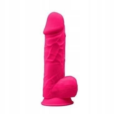 Różowe dildo Penis silikonowy 21,6 cm