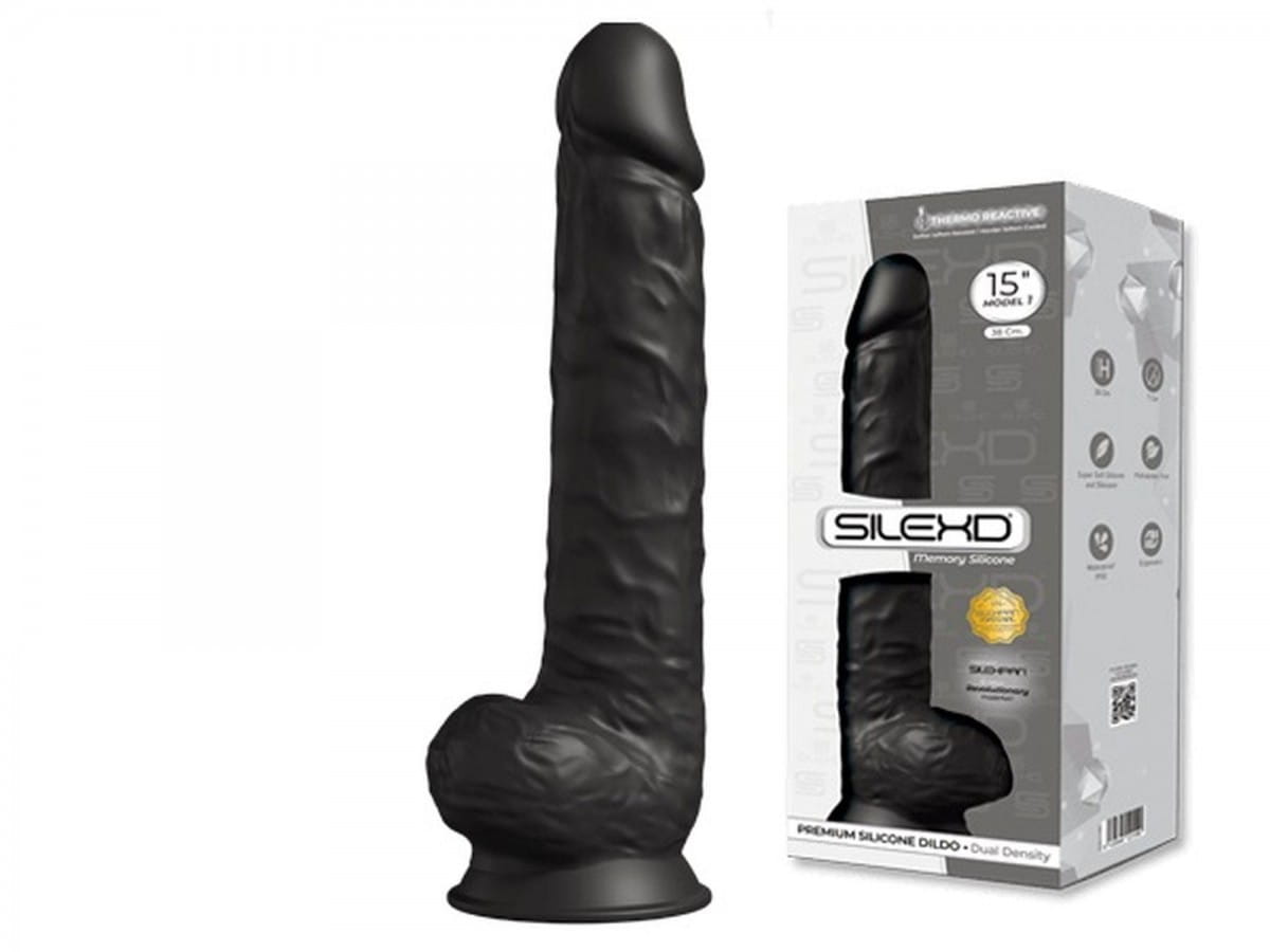 Wielki czarny penis XXXL Wymiary 38/7 cm
